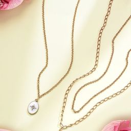 AMI Set of 2 Gold-Plated Contemporay Chain-81