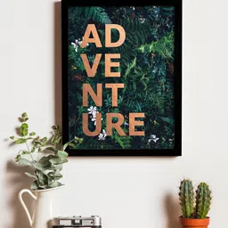 Art Street Green & Copper-Toned Printed Synthetic Wood Framed Individual Wall Art-17