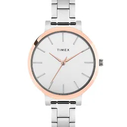 Timex Women Brass Dial & Stainless Steel Bracelet Style Straps Analogue Watch TWHL41SMU04-29