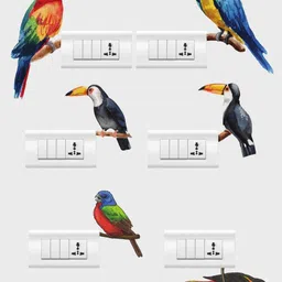 rawpockets Multicoloured Birds Combo Wall Stickers-image-12
