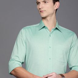 Raymond Self Design Slim Fit Pure Cotton Formal Shirt-image-36