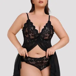 Herryqeal Self Design Baby Doll with Asymmetric-image-34