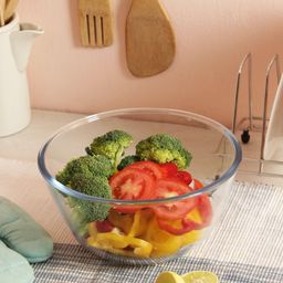Femora Borosilicate Microwave Safe Set of 3 Mixing Bowls-2