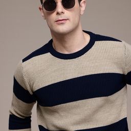 The Roadster Lifestyle Co. Knitted Striped Pullover-picture-33