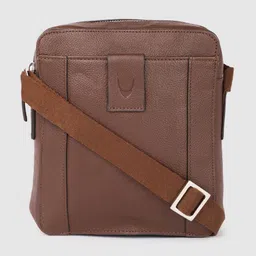 Hidesign Men Brown Solid Leather Messenger Bag-picture-5