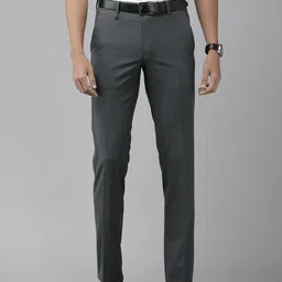 Van Heusen Men Mid-Rise Textured Slim Fit Trousers-image-45