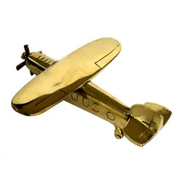 DSH Crafting Your Curiosity Golf-Toned Brass Aeroplane Showpieces-image-65