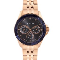 Titan Women Embellished Dial & Stainless Steel Bracelet Strap Analogue Watch 95186KM01-image-44