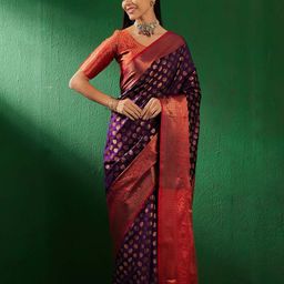 DIVASTRI Woven Design Zari Designer Banarasi Saree-image-44