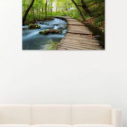 999Store Green & Brown Hand-Painted Forest Wall Art-image-93