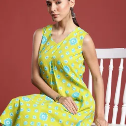 Indo Era Bandhani Printed Pure Cotton Kurta with Trousers-picture-37