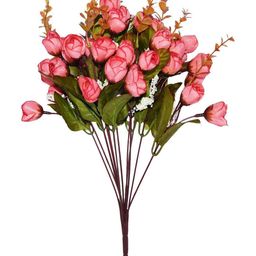 EarthCraft Pink And Green Rose Artificial Flower-image-14