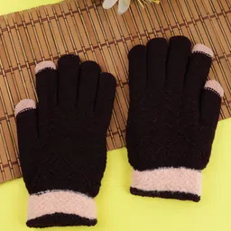 ELLIS Unisex Patterned Acrylic Touchscreen Gloves-image-92