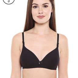 Bodycare Women Pack of 3 Black Solid T-shirt Bra 6552B-12