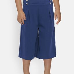 Peppermint Girls Blue Solid Straight Palazzos-image-74