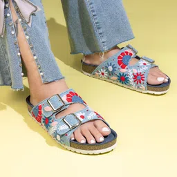 BRISKERS Women Open Toe Flats with Buckles-picture-51