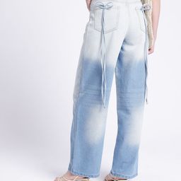 glitchez Women Urban Glam 90's Baggy High-Rise Heavy Fade Jeans With Bow-image-76
