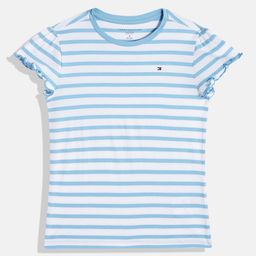 Tommy Hilfiger Girls Horizontal Stripes Nautical Pure Cotton Top-image-39