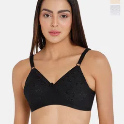NAIDU HALL Pack Of 3 Full Coverage All Day Comfort Cotton Everyday Bras-image-15
