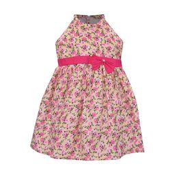 Wish Karo Girls Pink & Yellow Floral Print Fit and Flare Dress-picture-12
