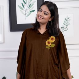 LetsDressUp Floral Printed Kimono Sleeve Kaftan Top-image-30