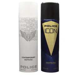 Police Men Pack of 2 Contemporary + Icon Deodorant Sprays 400ml-45