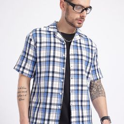 glitchez Checkered Moves Relaxed Shirt-image-72