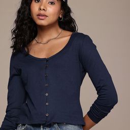 The Roadster Life Co. Scoop Neck Long Sleeves Knitted Top-picture-17