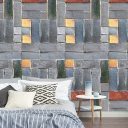 Jaamso Royals Grey Antique Stone Brick WallPaper-image-36