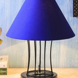 Devansh Blue Solid Traditional Bedside Standard Lamp-32