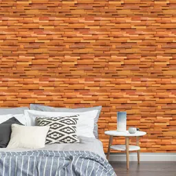 Jaamso Royals Tan Brown Wooden Print Wall Paper-image-36