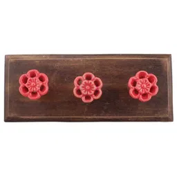 Indianshelf Red Tiny Flower Wall Hooks Key Holder-image-50