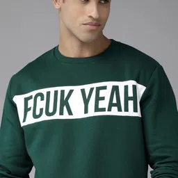 French Connection Men Green Printed Sweatshirt-image-70