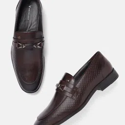Van Heusen Men Leather Perforated Formal Loafers-image-95