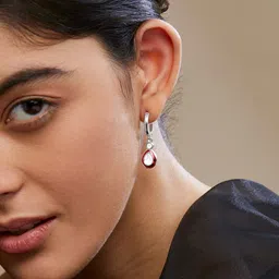 MINUTIAE Silver-Plated Geometric Drop Earrings-55