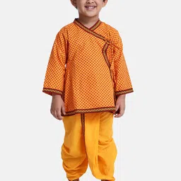 BownBee Boys Yellow & Orange Printed Kediyu-picture-13