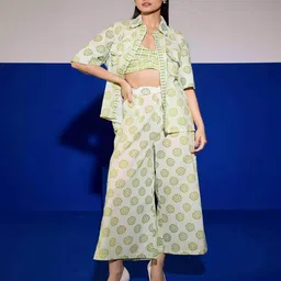 SIL SILA Geometric Printed Shirt With Trouser-image-4