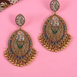 Zoey Contemporary Gold-Plated Chandbalis Earrings-12