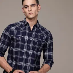 The Roadster Life Co. Pure Cotton Tartan Checks Opaque Casual Shirt-image-91