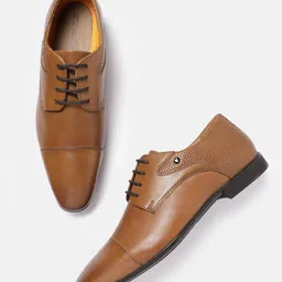 Van Heusen Men Solid Leather Oxfords-image-72