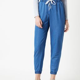 Miss Chase Women Blue Regular Fit Solid Denim Joggers-image-37
