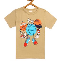 LAdore Kids Beige Printed Round Neck T-shirt-image-19