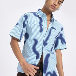 glitchez Oceanic Odyssey Striped Shirt-image-19