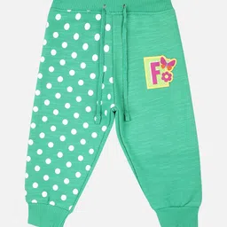 Bodycare First Girls Green Polka Dots Printed Joggers-image-33