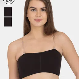 Tweens Pack Of 3 Black Solid Non-Wired Lightly Padded Workout Bras TW-9279-3PC-BLK-image-32