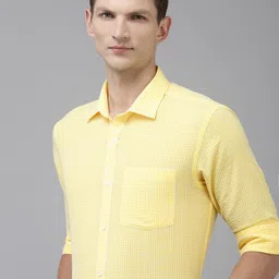 Park Avenue Slim Fit Micro Checks Formal Shirt-image-41