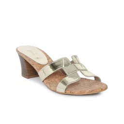 Inc 5 Women Gold-Toned Solid Heels-image-19
