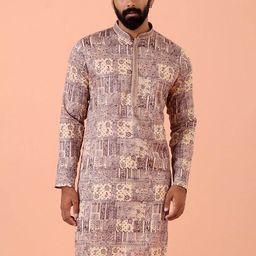 KISAH Men Abstract Regular Fit Printed Kurta-17