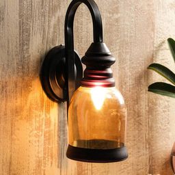 MFD HOME FURNISHING Black Solid Contemporary Armed Sconce-43
