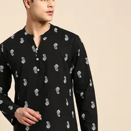 Anouk Men Pure Cotton Paisley Print Kurta-picture-48